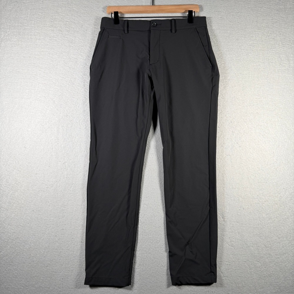KJUS Men Ike Pants Black Tailored Fit Golf Trousers MG20-D01 W32 L29 Stretch